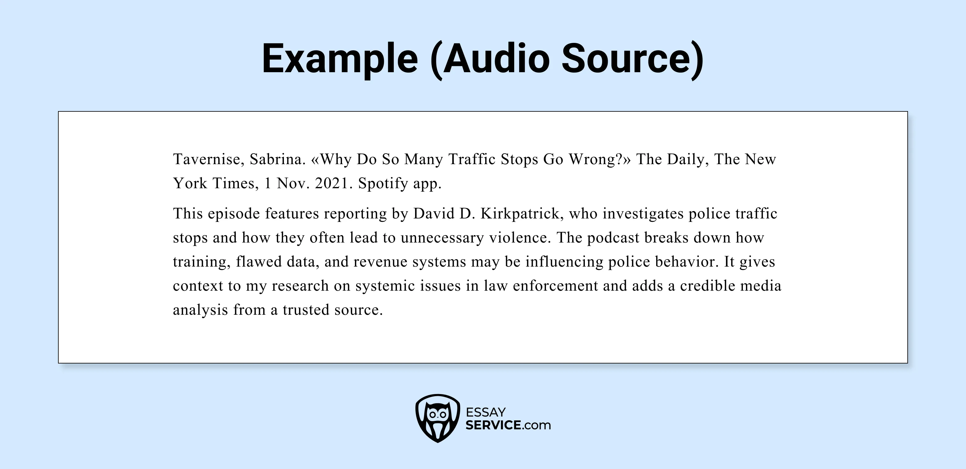 How to Annotate an Audio Source in MLA Format